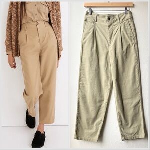 Madewell Cream Tan Moleskin Pleated Balloon Pants Sz 26
